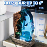 Shabebe Deep Pour Epoxy Resin 1.5 Gallon [2024 Upgrade], Up to 6" Pour Depths Epoxy Resin, Bubble Free & Super-Gloss Flow Casting Resin, UV Resistant Epoxy for Wood Table, River Table, Countertops Shabebe