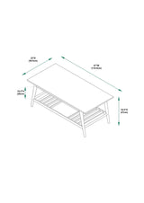 Linon Mid Century Walnut Melissa Coffee Table Linon