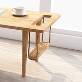 WoodShine Mid Century Modern Mini-Swing Wooden Coffee/Tea Table, Japanese Accent Floor Desk, Real Solid Wood Cafe Table with Storage for Home Living room,Office, Length of 47.25 inches,Natural WoodShine