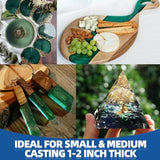 24H Deep Pour Epoxy Resin 0.75 Gallon, Fast Cure Casting Resin Kit for 1-2" Depths, Bubble Free & High-Gloss Food Safe Resin Epoxy, Heat Resistant for Charcuterie Board, Serving Trays & Resin Coasters Shabebe