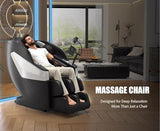 Redcamp Massage Chair Full Body: Zero Gravity with SL Track, 3D Robot Hands, Heat, Airbag Massage, Foot Roller, Bluetooth, Body Scan, LED Remote, Wireless Phone Charging,Black Redcamp