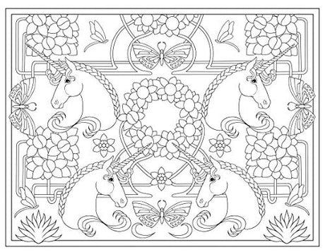 Creative Haven Unicorns Coloring Book (Adult Coloring Books: Fantasy) Dover Publications
