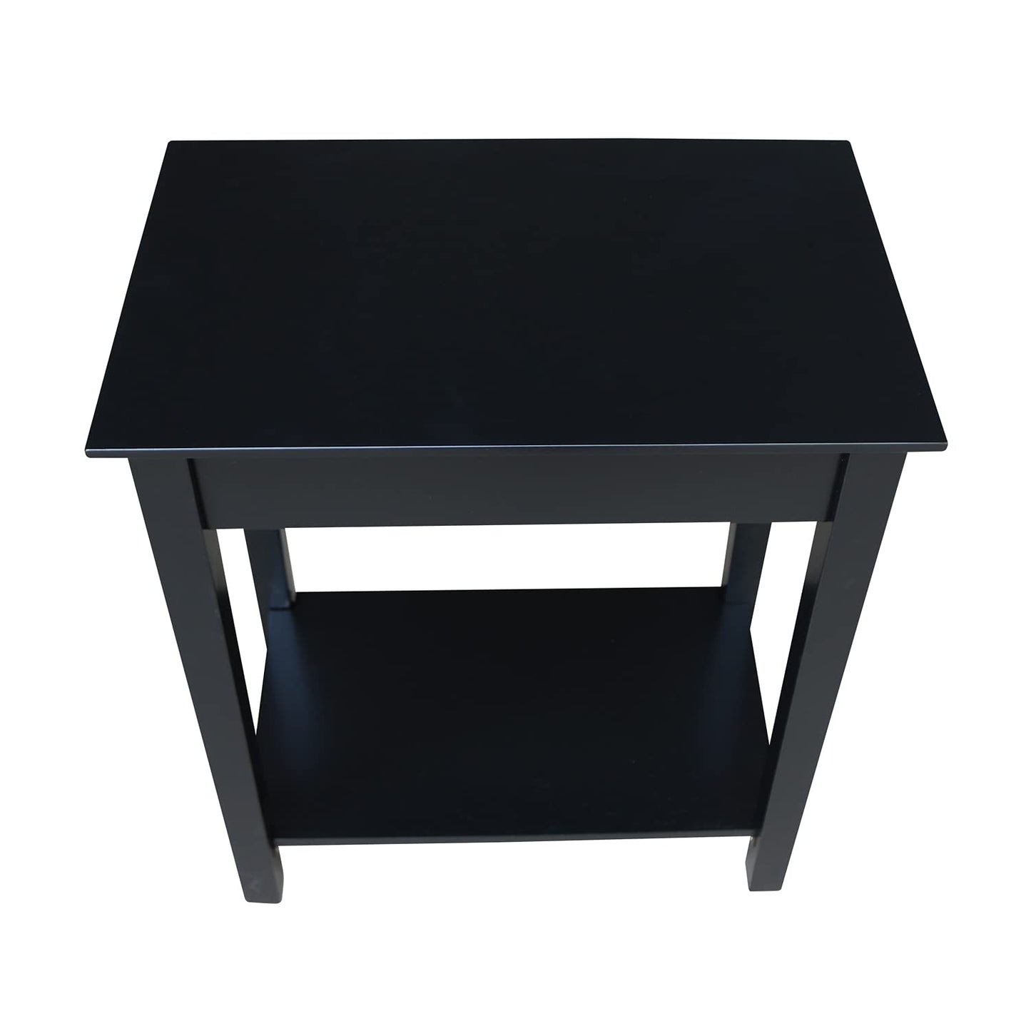 IC International Concepts International Concepts Narrow End Table, Black - WoodArtSupply