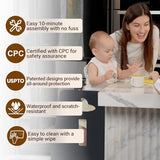 COSYLAND Toddler Standing Tower Adjustable Height - Super Stable Toddler Kitchen Stool Helper - 3 Levels Adjustable Wooden Toddler Kitchen Stool (Natural & Dark Gray) COSYLAND