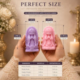 Toni Crafty Virgin Mary Candle Mold 2 Pieces Different Desings, Candle Making molds, Premium Silicone Easy Release Flexible Durable, virgencita Candle Mold Virgen de Guadalupe soap Mold.