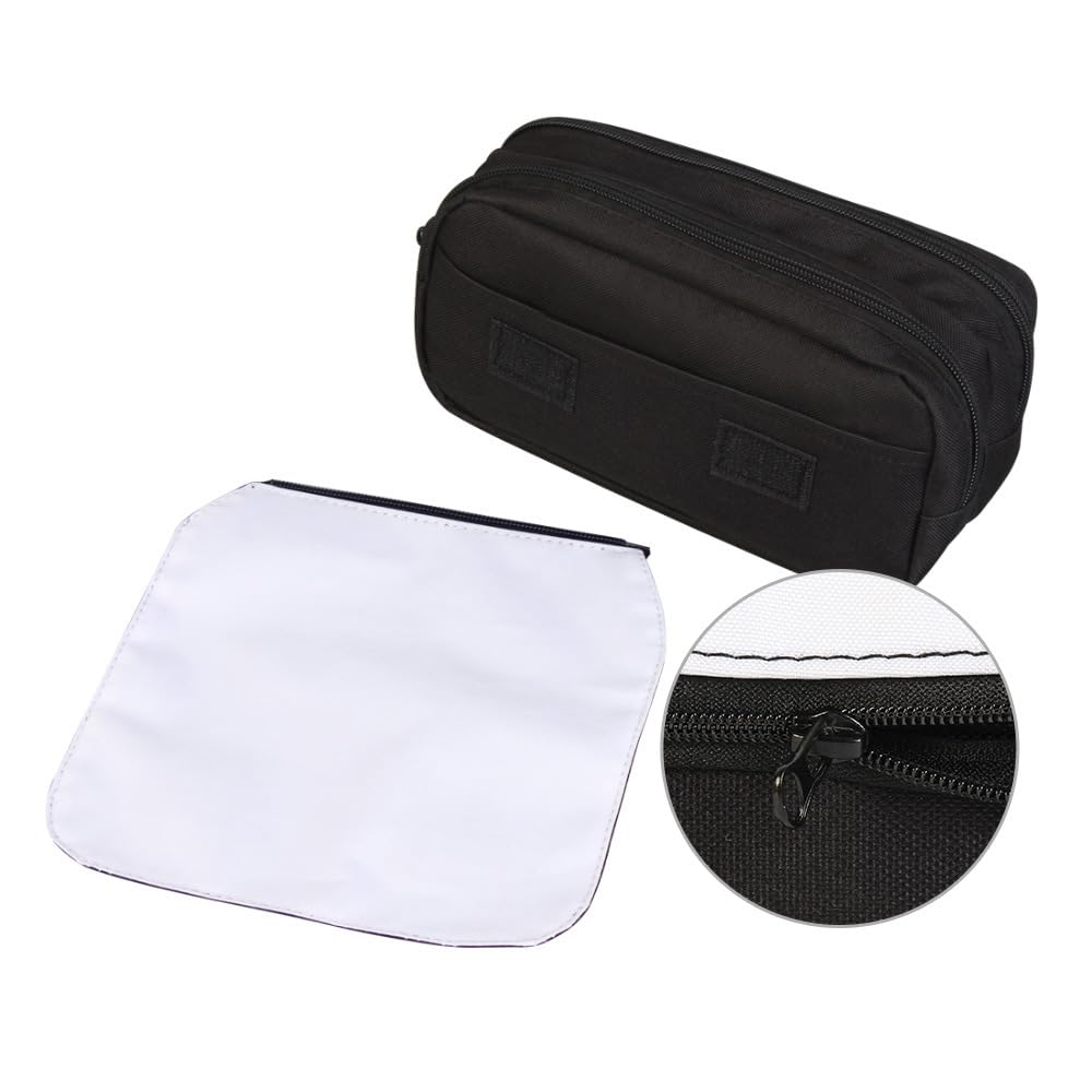 Dispalang Sublimation Blanks Cosmetic Bags Pencil Case Multipurpose DIY Heat Transfer Makeup Bags Toiletry Pouch with Removable Flap for Sublimation Dispalang