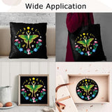 Nuberlic Moth Embroidery Kits for Beginners - Embroidery Starter Cross Stitch Kit DIY Needlepoint Including Cloth with Pattern, Hoop, Needles Instruction and Threads