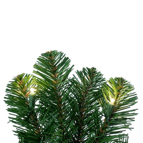 Vickerman 48" Oregon Fir Artificial Wreath - Faux Christmas Wreath with Warm White LED Mini Lights - Wreath for Mantel or Door - Reliable and Durable