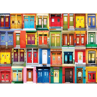 RoseArt - Kodak Premium - Colorful Montreal Doors - 1000 Piece Jigsaw Puzzle for Adults