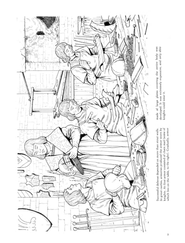 Life in a Medieval Castle and Village Coloring Book (Dover World History Coloring Books) Dover Publications
