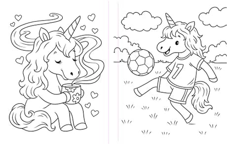 Totally Awesome Unicorn Coloring Book with Stickers Cottage Door Press