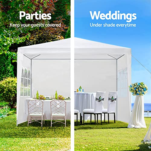 10' X 20' Outdoor Wedding Party Tent Canopy Tent with 6 Removable Sidewalls, Heavy Duty Waterproof Gazebo Patio Shelter for BBQ Camping Party Cater Events Gaderth