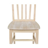 International Concepts 30" Round Top Pedestal Table - With 2 Cafe Chairs, Unfinished IC International Concepts