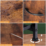 Horshod Dresser for Bedroom, 5 Storage Drawers, Wide Fabric Closet Chests Organizer Tower Furniture with Wooden Top Metal Frame for Clothes, Kids Room, Living Room, Hallway, Entryway Horshod