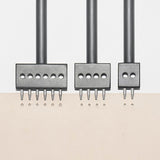 Leather Round Hole Punching Tool 3pcs Prong Punch Tool Set with 2/4/6 Prong Options for Precise Round Hole Punching DIY Leather Craft（6mm） RONGXINGSHENG