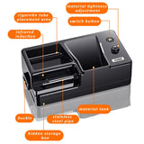 Electric Cigarette Injector Machine Rechargeable Cigarette Rolling Maker Infrared Sensing Portable Tobacco Injector Household Automatic Rolling Machine 6.5mm Tube (Silver) Malisseladi