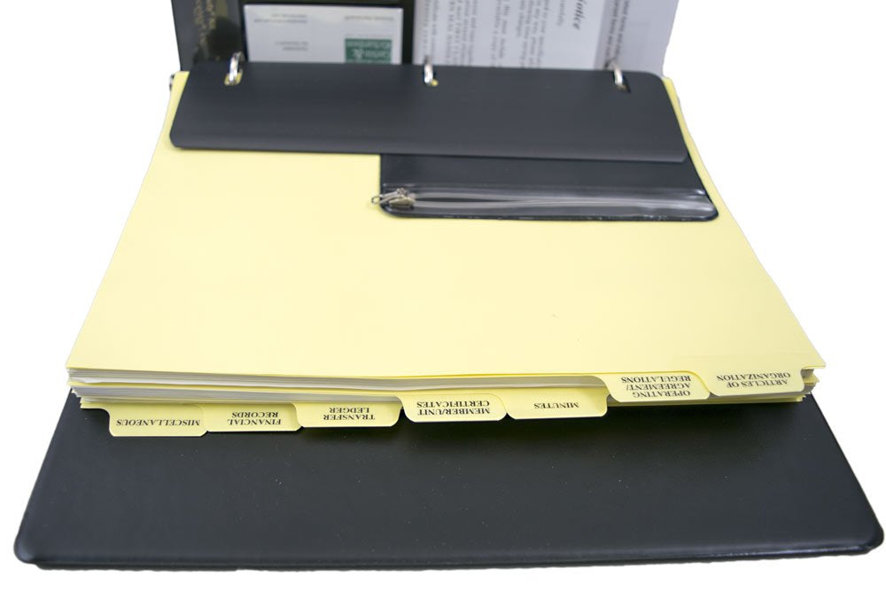 LLC Kit with Limited Liability Company Records Binder, Company Seal, Printed Membership Certificates with Full-Page Stubs, Blank Minute Paper and More, from Blumberg Black Beauty Model (Black) Blumberg's Law Products