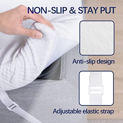 3 Inch Gel Memory Foam Mattress Topper King Size High Density Cooling Pad Pressure Relief Bed Topper (with Removable & Bamboo Cover) VALUXE