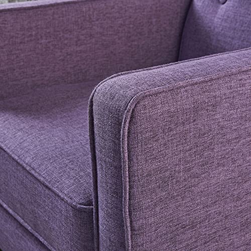 Christopher Knight Home Mervynn Mid-Century Modern Fabric Recliner,polyester, Muted Purple / Dark Espresso Christopher Knight Home