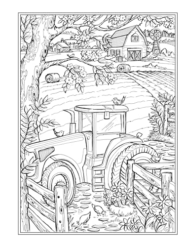Creative Haven Country Farm Scenes Coloring Book: Relax & Find Your True Colors (Adult Coloring Books: In The Country) Dover Publications