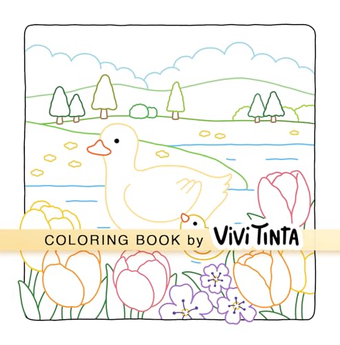 Color By Line: Coloring Book for Relaxation Featuring Vibrant Colored Outlines