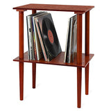 Victrola Wooden Record Stand – Companion Piece for Victrola Music Centre, Holds Over 50 Vinyl Records, Elegant Real Wood Construction, No-Tool Assembly (Mahogany) Victrola