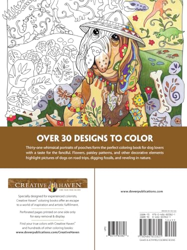 Creative Haven Dazzling Dogs Coloring Book: Relaxing Illustrations for Adult Colorists (Adult Coloring Books: Pets)