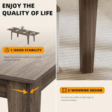 SoarFlash 5 Piece Extendable Dining Table Set for 4-8 Person, Wooden Dining Room Table with 4 Chairs for Gatherings, Meeting for Small Kitchens, Dining Office Areas(Grey/Grey) SoarFlash