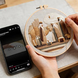 Myfelicity Embroidery kit,Handmade Nativity Scene Embroidery Hoop Art Set, Religious Christmas Theme, 3-Piece Collection with Angels and Manger Scene in Natural Earth Tones (60035-60037-60038)