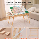 VEVOR 1500 Piece Puzzle Table with Folding Legs, 4 Drawers and Cover, 32.7"x24.6" Wooden Jigsaw Puzzle Plateau, Adjustable 3-Tilting-Angle Puzzle Board, Puzzle Storage System for Adults, Gift for Mom VEVOR