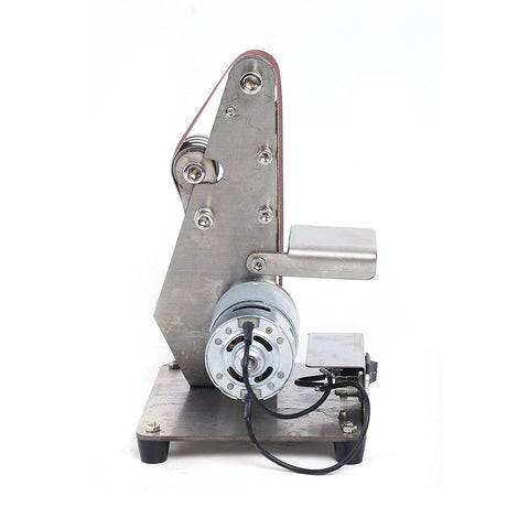 Electric Belt Sander Polishing Grinding Sharpener DIY Power Sanding Machine Cutter Edges Mini Bench Belt Grinder Kit with 10PCS Sanding Belt GMSLuu