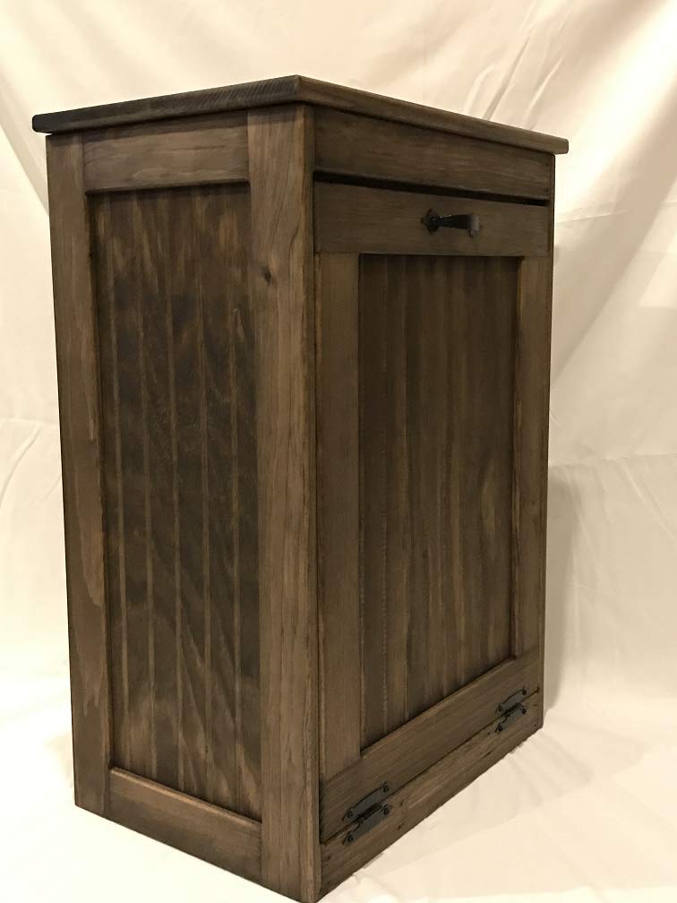 Dicks Wood Creations Wooden Tilt-Out Trash Bin Solid Top - WoodArtSupply