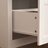 AIEGLE Elegant 4-Tier Glass Door Bookcase with Drawers - 31.5" Freestanding Storage Cabinet AIEGLE