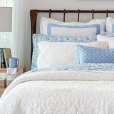 Laura Ashley Felicity Collection Quilt Set-100% Cotton, Reversible, All Season Bedding with Matching Sham(s), Pre-Washed for Added Softness, Twin, White Laura Ashley