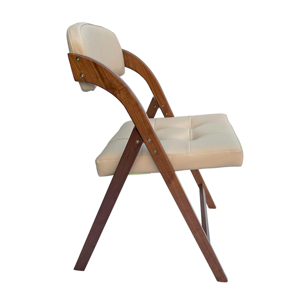 FeliChair Wood Folding Chair with Upholster Seat and Back, Luxury, Comfortable, and Durable Foldable Chairs for Indoor or Outdoor, Set of 2 (Fruitwood) FeliChair