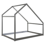 Bellemave Gray Montessori Toddler Floor Bed – Full House Frame for Kids Bellemave