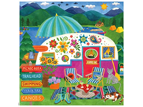 Ceaco - Happy Camper - Lake Camper - Oversized 300 Piece Jigsaw Puzzle Ceaco