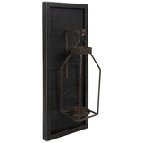 Hobby Lobby Black Shiplap Wood Wall Sconce, 23.5" H x 9.81" W x 7" D, Candle Holder Wooden Wall Decor for Living Room, Bedroom, Dining Room Hobby Lobby