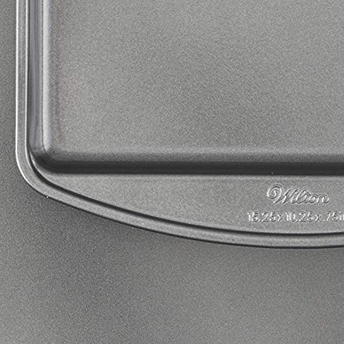 Wilton Perfect Results Premium Non-Stick Bakeware Cookie Baking Sheets Set, 2-Piece, Steel Wilton