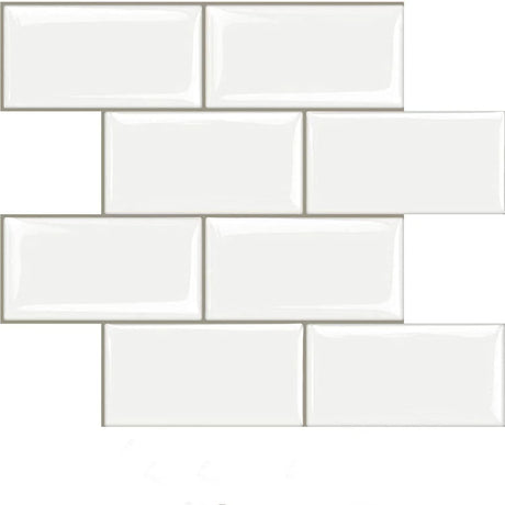 STICKGOO 10-Sheet Peel and Stick Subway Tile, Stick on Tiles Backsplash for Kitchen & Bathroom in White (Thicker Design) STICKGOO