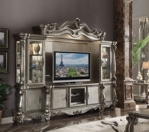 acme Versailles Home-Entertainment-Centers, Antique Platinum