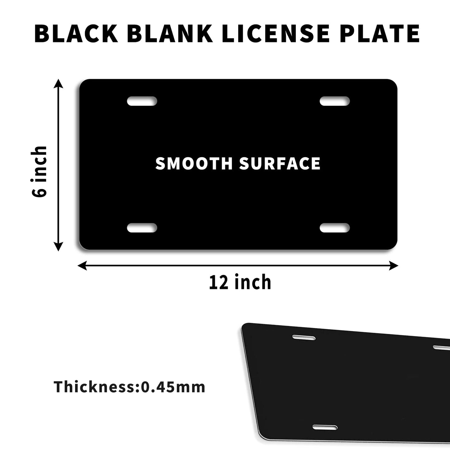 10 Pack 0.45mm Blank Automotive License Plate Plates Tag for Custom Design Work