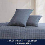 Nautica - Full Sheets, Premium Cotton Percale Bedding Set, Plaid Home Decor, Oeko-Tex Certified (Reece Plaid Navy, Full) Nautica
