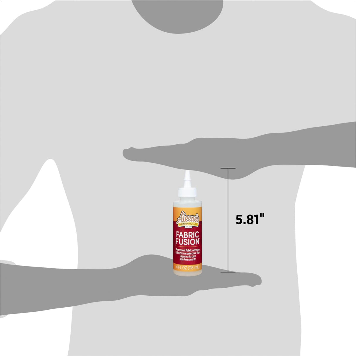 Aleene's Fabric Fusion Permanent Fabric Adhesive 4 fl. oz. Washable Fabric Glue for Clothes, Denim, Leather, Patches, Polyester, Cotton, Fabrics, Dries Flexible Aleene's