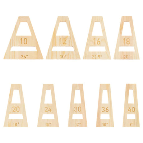 BENECREAT 9PCS Segmented Bowl Wedgies, Almond White Trapezoidal Segmented Bowl Wedge Tool Set for Segmented Bowl Making Jig, Sled, Wood Turning, 5mm Thick BENECREAT