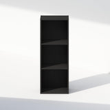 Furinno Reed Closet Organizers and Storage, 3-Tier Closet Organizer, Open Shelf Closet Storage, for Wardrobe, Bedroom, Living Room, Blackwood Furinno