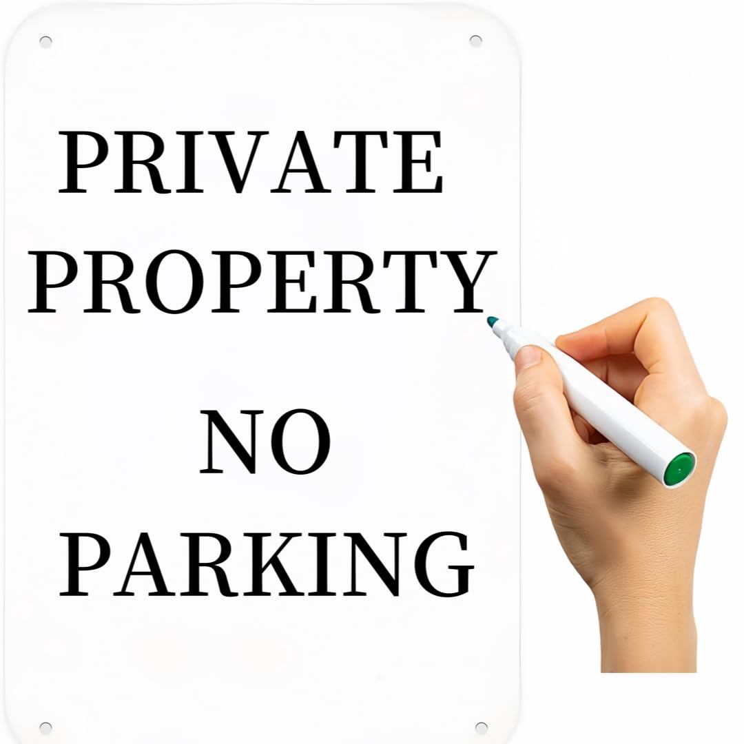 2-Pack White Blank Sign, 14"x 10" Plastic Enjoyist