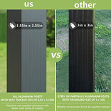 MUPATER 10' X 13' Outdoor Retractable Aluminum Pergola with Weather-Resistant Canopy for Backyard Deck Garden Grey MUPATER