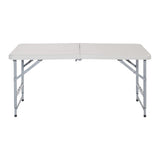 Office Star Resin Multipurpose Rectangle Table, 4-Feet Long, Height Adjustable, Center Folding Table, Light Gray Office Star Products