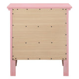 Glory Furniture Hammond 3 Drawer Nightstand in Pink Glory Furniture